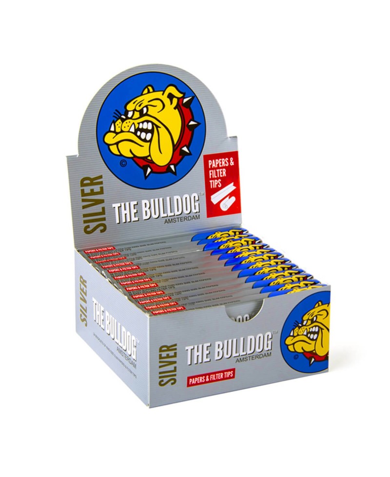 Mortalhas + Filtros Kingsize Slim Silver - The Bulldog Original