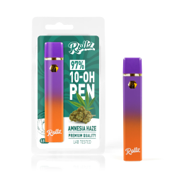Vape Pen Descartável 97% 10-OH-HHC Amnesia Haze 2ml - Rollz