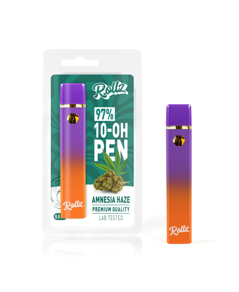 Vape Pen Descartável 97% 10-OH-HHC Amnesia Haze 2ml - Rollz