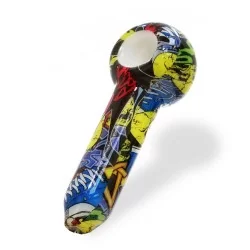 Glass Pipe Spoon Colorful Pop Art
